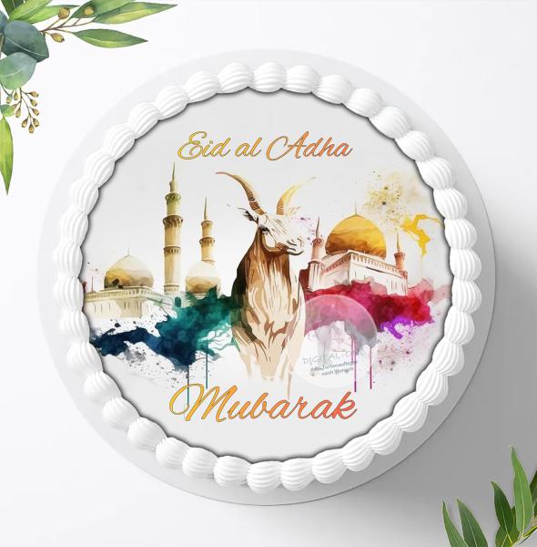 Eid al Adha Mubarak Tortenaufleger Ø 20cm, 1469z